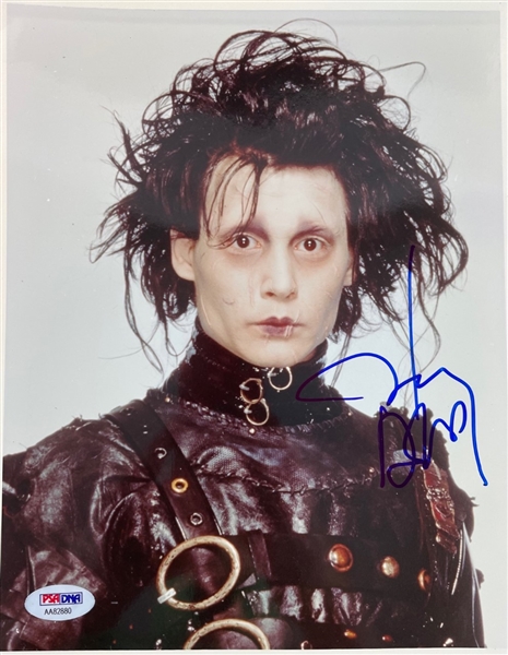 Johnny Depp Signed 8" x 10" Photo from his hit movie "Edward Scissorhands" (PSA/DNA)