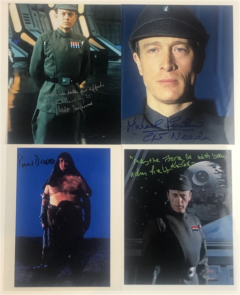 Star Wars: Lot of (4) Villains Signed 8” x 10 Photos from the Original Trilogy Films (Beckett/BAS Guaranteed)