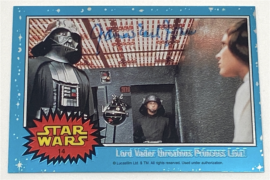 Star Wars: James Earl Jones Signed Vader & Leia Star Wars 1999 Card #14 (Beckett/BAS Guaranteed) 