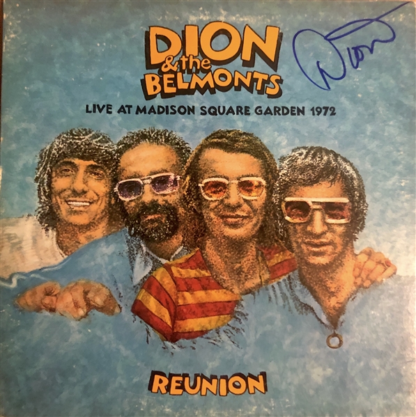 Dion & The Belmonts “Dion” In-Person Signed “Live at Madison Square Garden 1972” Record Album (John Brennan Collection) (BAS Guaranteed)