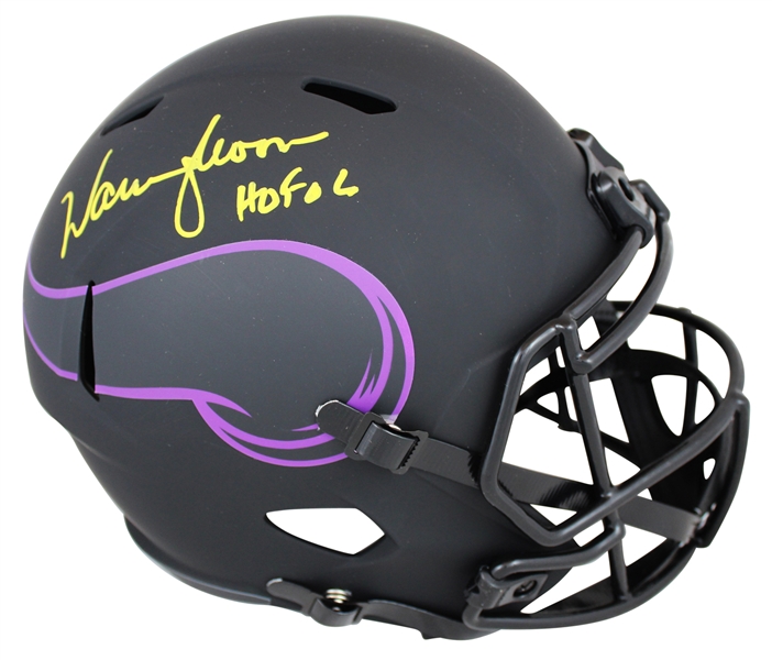 Vikings Warren Moon "HOF 06" Signed Eclipse Full Size Speed Rep Helmet (Beckett COA)