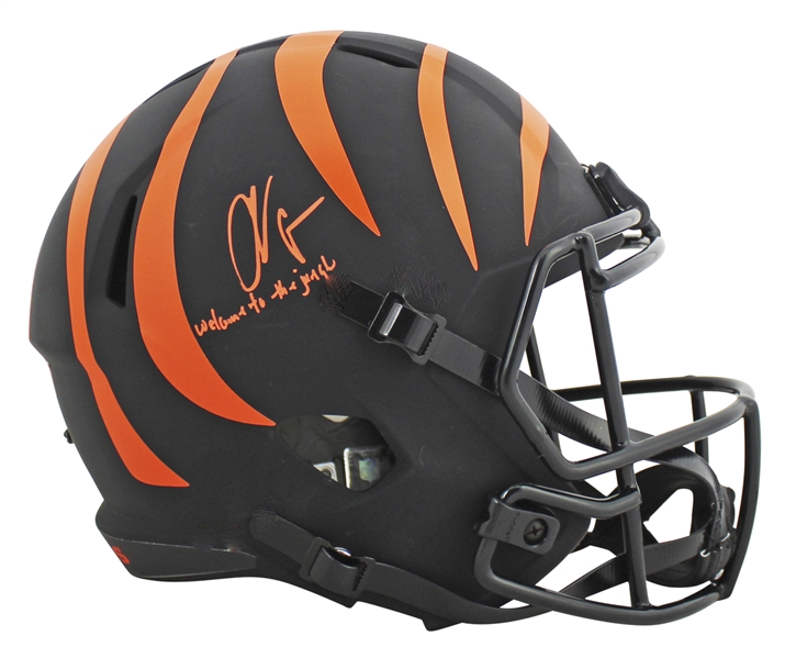 Bengals Chad Johnson "WTTJ"  Signed Eclipse Full Size Speed Rep Helmet (JSA COA)