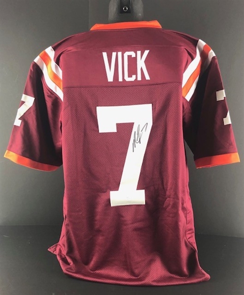 Michael Vick Virginia Tech Signed Maroon Pro Style Jersey (JSA)