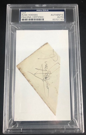 Russ Hodges Signed Cut (PSA/DNA Encapsulated)