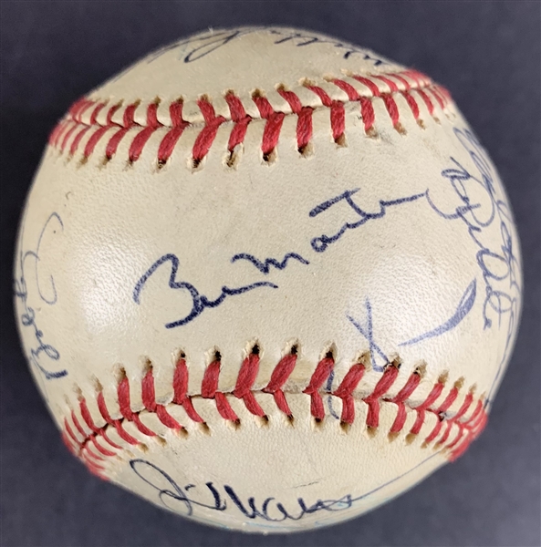 1976 New York Yankees (AL Champs) Team Signed OAL Baseball with Martin, Berra, Lemon, etc (19 Sigs)(JSA LOA)