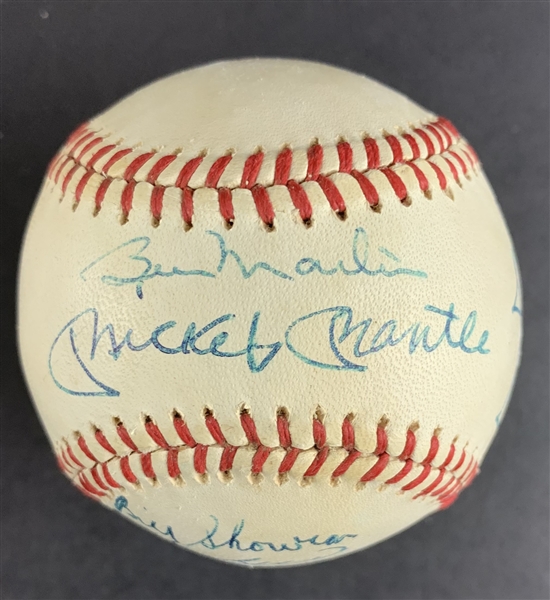 Yankee Greats Signed OAL Baseball with Mantle, Martin, Berra, Skowron, etc. (11 Sigs)(JSA LOA)