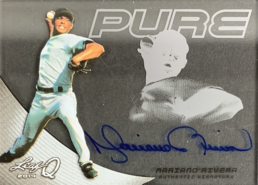 Mariano Rivera Signed 2014 Leaf Pure Q Trading Card (#P-MR1)