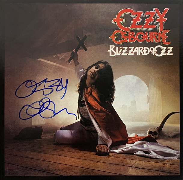 Ozzy Osbourne Signed "Blizzard Of Ozz" Album Cover (Beckett/BAS Witness COA)