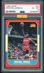 1986 Fleer Michael Jordan #57 Rookie Card - PSA Graded EX-MT 6 with MBA GOLD DIAMOND Rating!