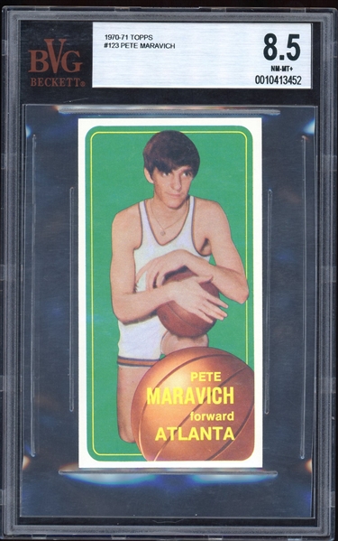 1970 Topps Pete Maravich #123 Rookie Card - BVG Graded NM-MT+ 8.5!