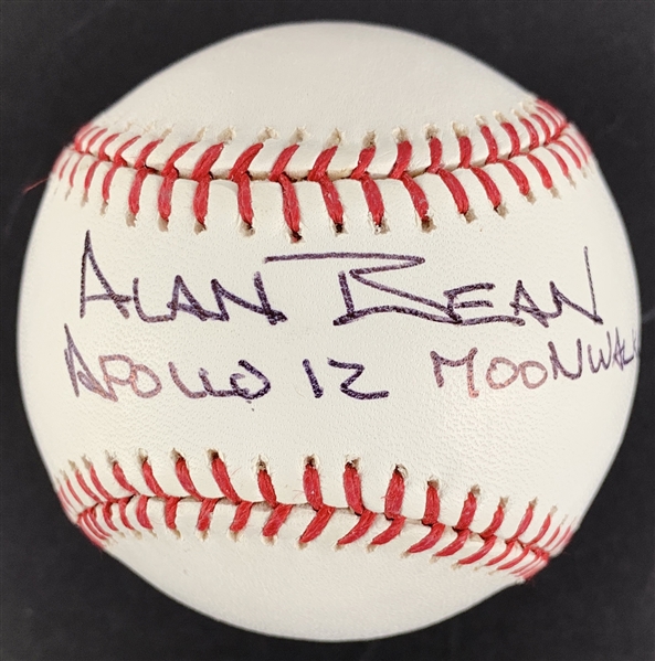 Apollo 12: Alan Bean Signed OML Baseball with "Apollo 12 Moonwalker" Inscription (BAS/Beckett Guaranteed)