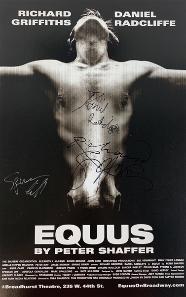 Daniel Radcliffe Signed 12" x 18" Poster for "Equus" Broadway Play (Beckett/BAS Guaranteed)