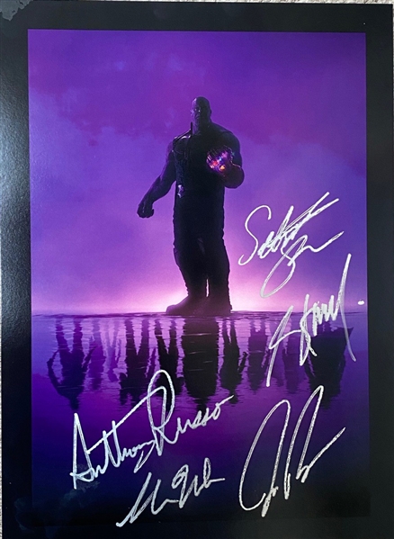 Avengers Endgame SDCC 2019 Exclusive Print Signed by Russo Brothers, Sebastian Stan and 2 others (Beckett/BAS Guaranteed)