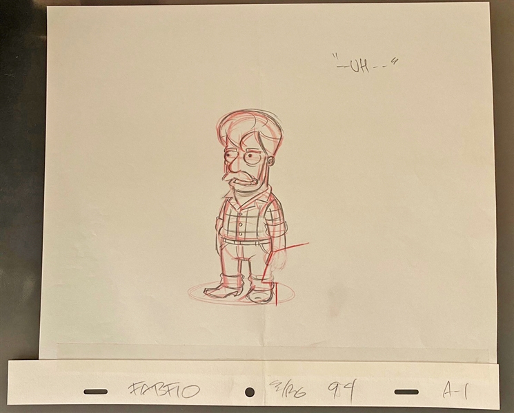 The Simpsons: Original Concept Artwork of George Lucas Inspired Character