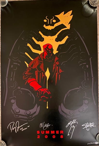 Hellboy II Cast Signed 27" x 40" Limited Edition SDCC Exclusive Movie Poster (Beckett/BAS)