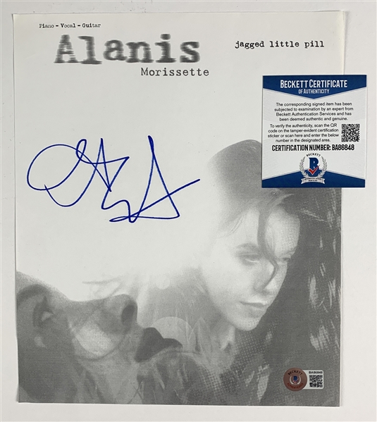 Alanis Morissette Signed Sheet Music Cover (Beckett/BAS COA)