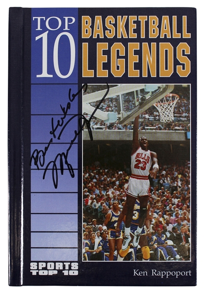 Michael Jordan Superbly Signed "Top 10 Basketball Legends" Hardcover Book (Beckett/BAS LOA)