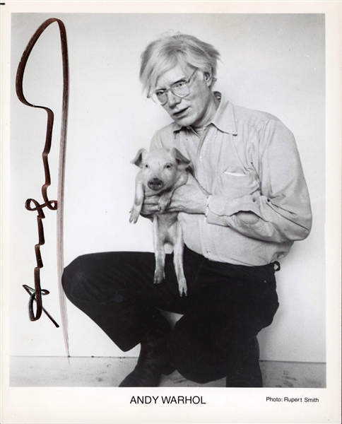 Andy Warhol Rare Signed 8" x 10" B&W Portrait Photo (Beckett/BAS LOA)