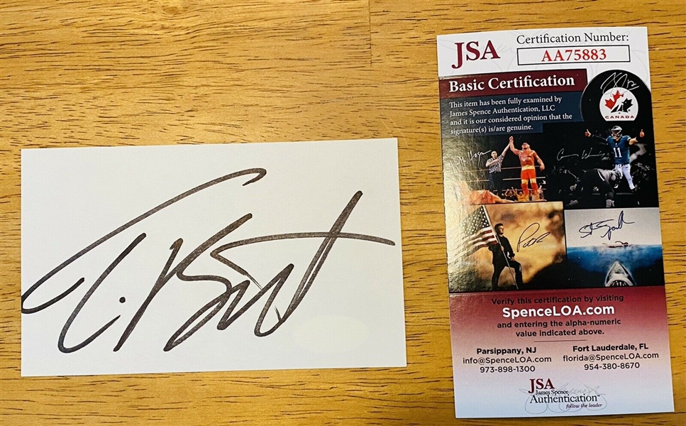 Tim Burton Signed 3" x 5" Index Card (JSA)