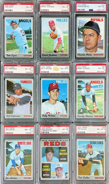 1970 Topps Baseball Partial Set with 149 PSA Graded Cards