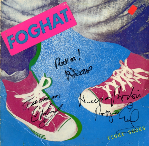 Foghat "Tight Shoes" Album, signed by Peverett, MacGregor, and Earl (Beckett/BAS Guaranteed)