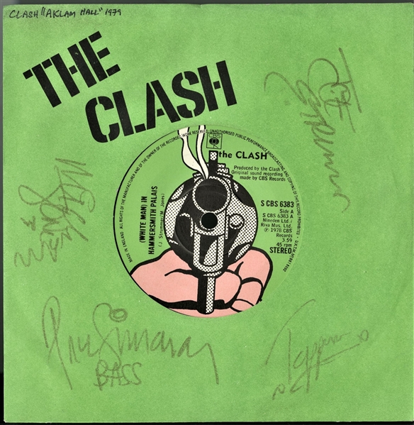 The Clash "White Man In Hammersmith Palais" 7" Vinyl Single, Signed by Strummer, Jones, Simonon, and Headon (Beckett/BAS Guaranteed)