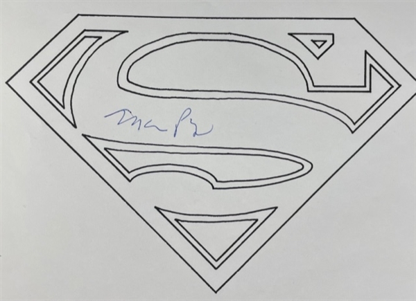 Mario Puzo Signed "Superman" Illustration (Beckett/BAS)