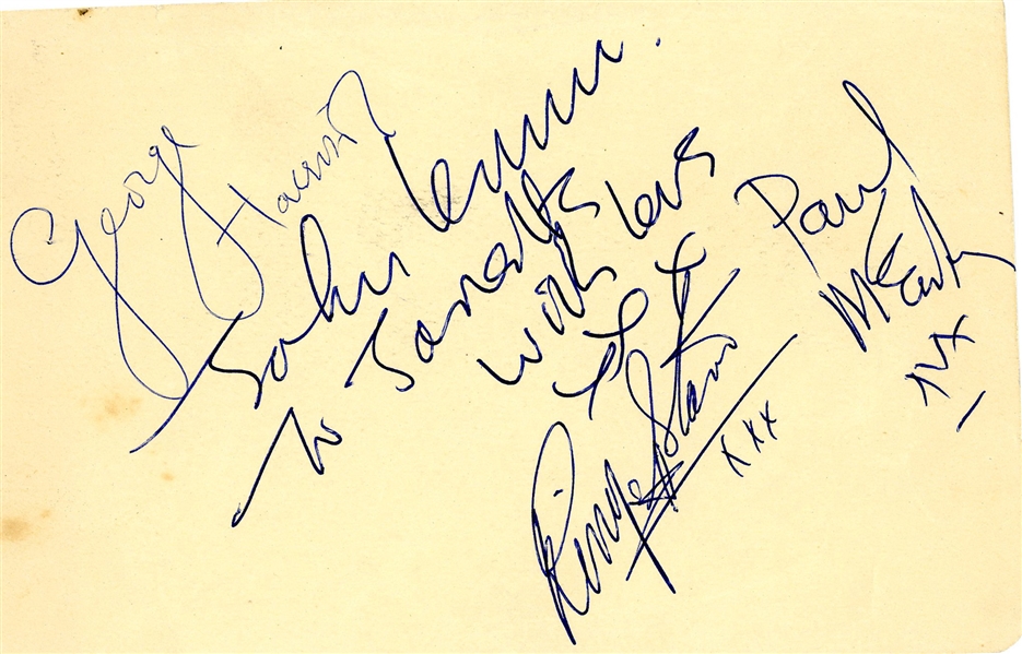 The Beatles Vintage Group Signed Album Page with BOLD Autographs (Epperson/REAL LOA)