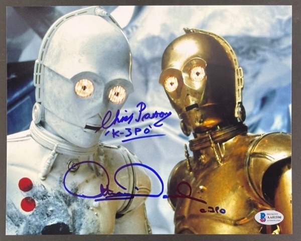 Star Wars: The Empire Strikes Back 10" x 8" Photograph, Signed & Inscribed by  Anthony Daniels and Chris Parsons (Beckett/BAS)