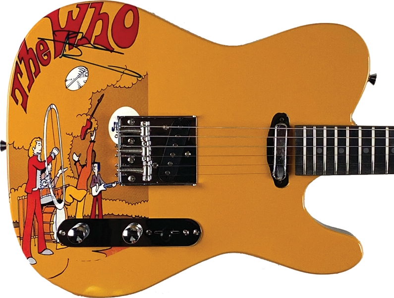 The Who: Pete Townshend Signed Telecaster-Style Guitar With Custom Who Artwork (Beckett/BAS Guaranteed) 