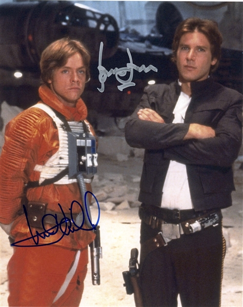 Star Wars: Mark Hamill & Harrison Ford Signed 8” x 10” Photo from “The Empire Strikes Back” (Beckett/BAS Guaranteed)