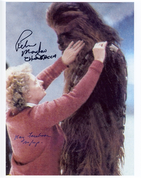 Star Wars: Peter Mayhew & Kay Freeborn “Make-up Artist” Behind-the-Scenes Signed 8” x 10” Photo from The Original Trilogy (Beckett/BAS Guaranteed)