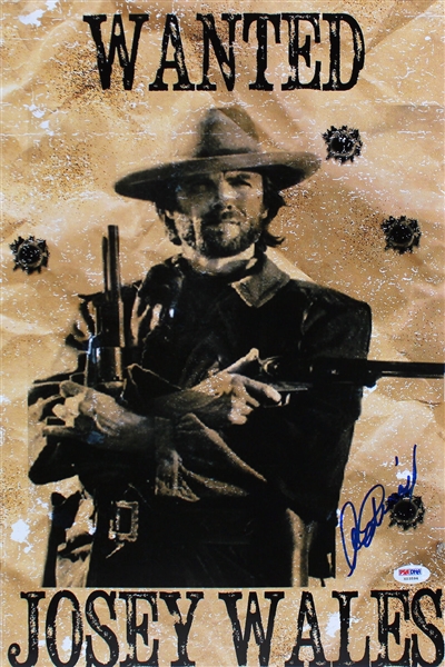 Clint Eastwood Signed 12" x 18" Mini Poster Print for "The Outlaw Josie Wales" (PSA/DNA)