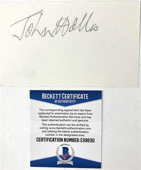 Star Wars: John Hollis Signed 3" x 5" Note Card (Beckett/BAS COA)