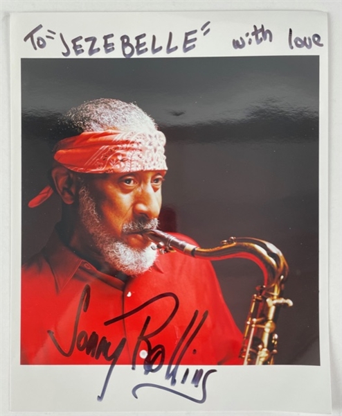 Sonny Rollins Signed & Inscribed 8" x 10" Photograph (Beckett/BAS Guaranteed)