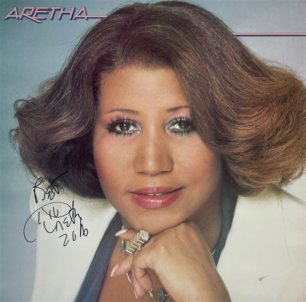 Aretha Franklin Signed "Aretha" Album Cover (Beckett/BAS Guaranteed)