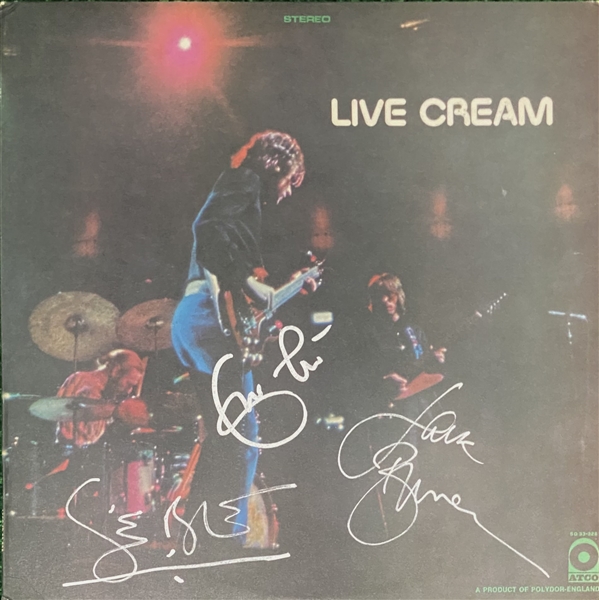 Clapton, Baker, Bruce Signed Live Cream Album (BAS Guaranteed)