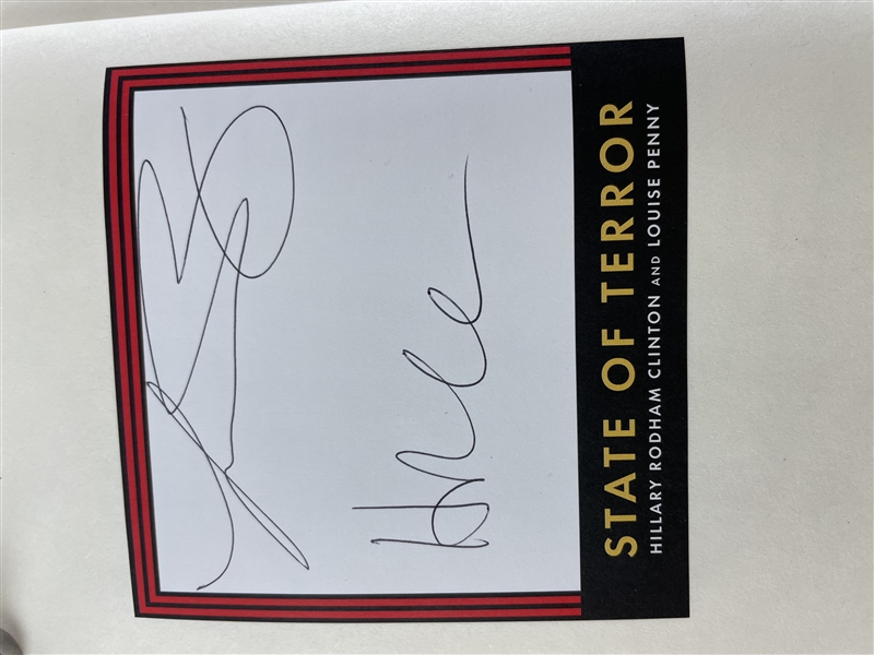 Hillary Clinton and Louise Penny Signed "State of Terror" Hardcover Book (Beckett/BAS Guaranteed)