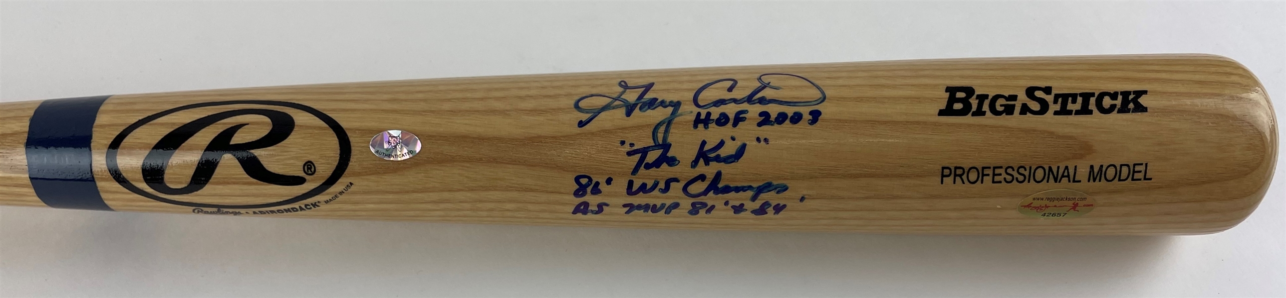 Gary Carter Signed & Inscribed Personal Model Baseball Bat (BAS Guaranteed)