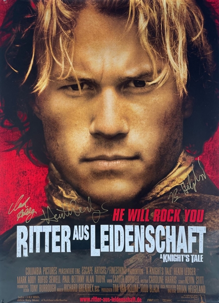 A Knights Tale Movie Poster Signed by Ledger, Addy & Helgeland (ACOA LOA) 