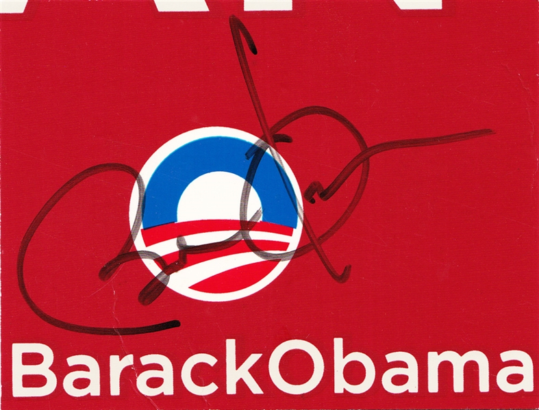Barack Obama Signed Cut from Presidential Campaign Placard! (PSA/DNA LOA)