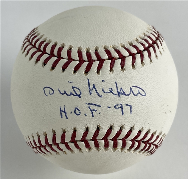 Phil Niekro Signed & Inscribed OML Baseball (MLB and TriStar Hologram)