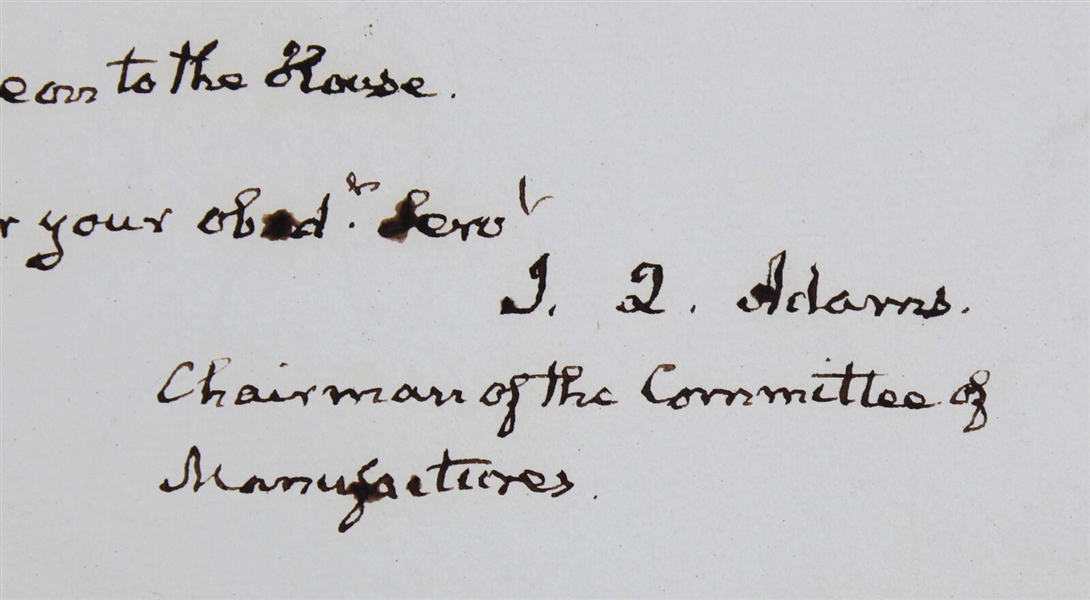 President John Quincy Adams RARE Handwritten & Signed Letter (PSA/DNA)