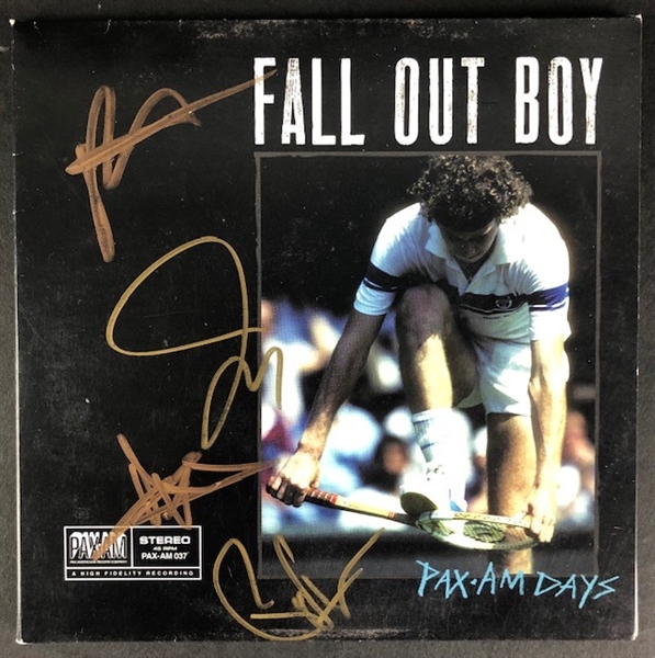 Fall Out Boy Group Signed "Pax-Am Days" 45 RPM (Beckett/BAS Guaranteed)