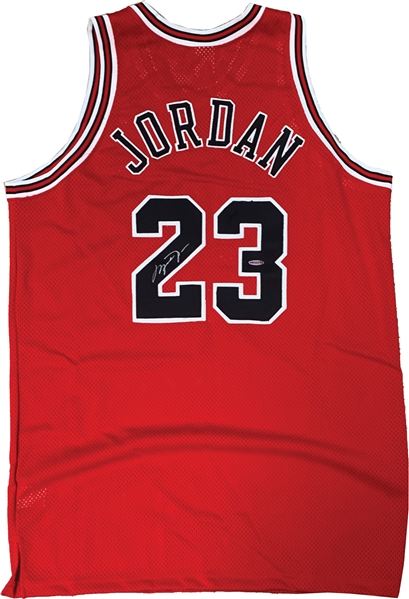 Michael Jordan Signed 1997-98 Style Chicago Bulls Red Pro Model Nike Jersey (UDA)
