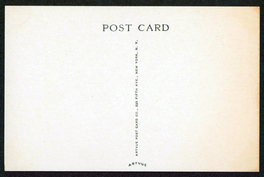 Ty Cobb Rare Signed Vintage Artvue HOF Plaque Postcard (JSA LOA)