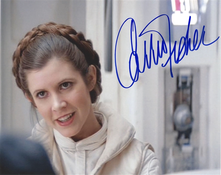 Star Wars: Carrie Fisher Signed” 10” x 8” Signed Photo from “Hoth” in “The Empire Strikes Back” (Beckett/BAS Guaranteed) 