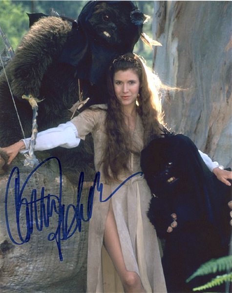 Star Wars: Carrie Fisher Signed 8” x 10” Signed Photo from the “Forrest of Endor” in “Return of the Jedi” (Beckett/BAS Guaranteed) 