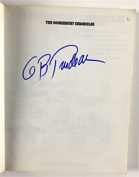 Doonesbury: Garry Trudeau In-Person Signed Book (John Brennan Collection) (BAS Authenticated)
