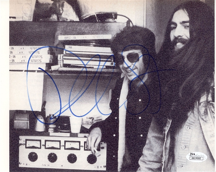 Phil Spector In-Person Signed 10” x 8” Photo w/ George Harrison (John Brennan Collection) (JSA Authentication)